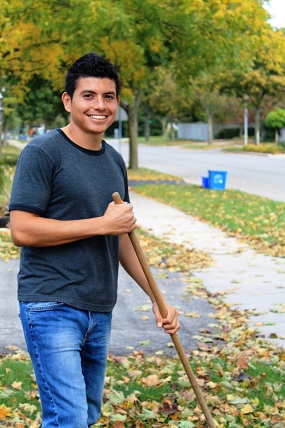 Leaf raking